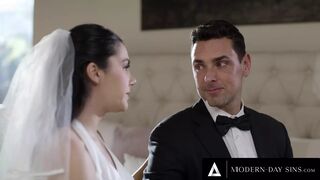 Groomsman Assfucks Finest Friend's Wifey Valentina Nappi in Marital Sofa on Weddin...
