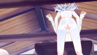 Genshin Influence Anime porn - Lumine suck off and torn up by Razor - Chinese Japanese manga anime game porno