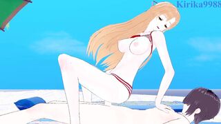 Asuna (Asuna Yuuki) and I have powerful hookup on the beach. - Sword Art Online Manga porn