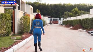 Fallout Costume play - Ginger-haired Dweller of Shelter 33 Raunchy Porks with Stranger till Facial cumshot