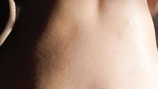 Spying on a dark-haired bathing, a dude in pansy outfit comes in and plumbs her in the pear gag-shaped caboose and submerges his salami in her pooper, buxom and ample-culo Latina brown-haired.