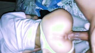 Youthful school college girl fuckin' from the rear with her math instructor. She gets her pinkish vulva raw while getting pummeled by the fortunate older dude's humungous spunk-pump