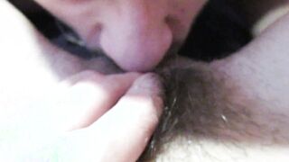 gigantic clitoris coochie slurping with yam-sized climax close up