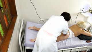 Watch how a married nymph loosens her pressure at the massagist