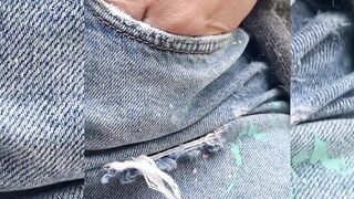 Real black-haired on the street demonstrating off her tree frog and on the beach