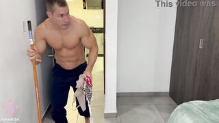 Nasty 3 way with my stepsister and the cleaning dude - Amanda Rabbit & Duncan Saint - FREE