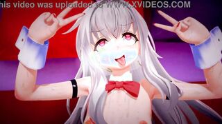Honkai starlet ride Clara&March 7th&Silverwolf anime porn mmd