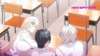 Naughty Classmates Want To Attempt Something Fresh - Harsh Three-way Yam-sized Fellatio - Anime porn