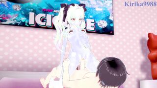 Murasaki Shion and I have strong bang-out in the bedroom. - Hololive VTuber Anime porn